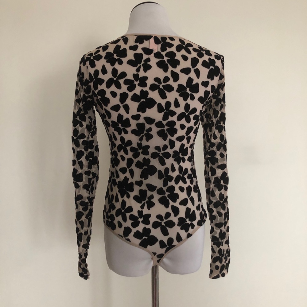 Victoria’s Secret Mesh Floral Patterned Bodysuit - Picture 3 of 3